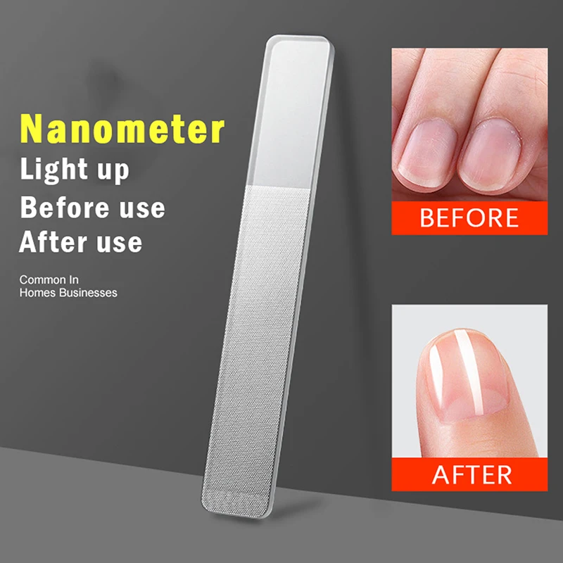 1Pc Professionele Nano Glas Nagel Buffer Duurzame Bestand Shiner Manicure Vijlen Nagel