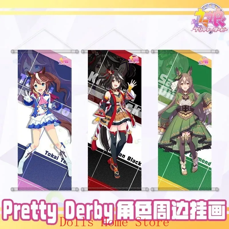 

Anime Kitasan Black Tokai Teio Gold Ship Scroll Canvas Wall Hanging Painting Home Decor Poster Wall Art Room Decoration Gift