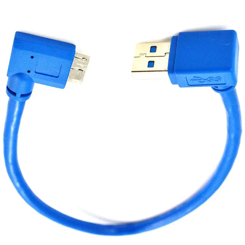 USB 3.0 AM Upward Bend To Micro B 90 Degree Elbow Right Bend Portable Storage Device Digital Camera Cable Data Cable