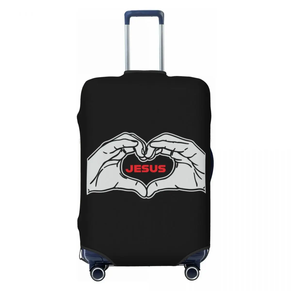 Custom Jesus Love Hand Gesture Luggage Cover Protector Fashion Travel Suitcase Protective Cover for 18-32 Inch