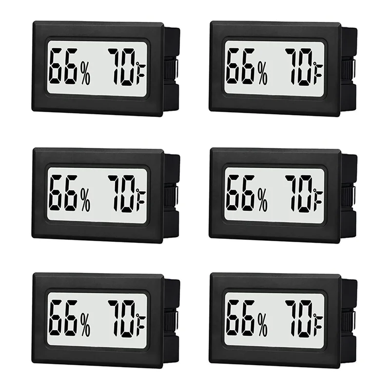 TOP Mini Kleines digitales Hygrometer-Thermometer für den Innenbereich mit Temperatur- und Feuchtigkeitssensor-Monitor Fahrenheit ( ℉ ) für Gläser, Humidor, Zuhause