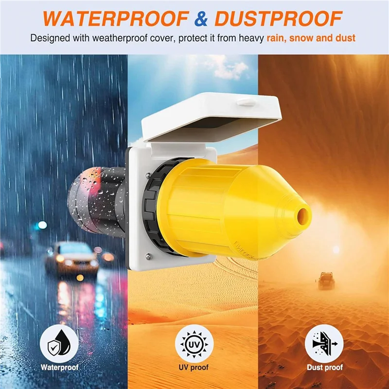 

ABFU-2X 50 А входная розетка для автофургона, комплект питания с защитой шнура загрузки, 125/250 В, NEMA SS2-50P SS2-50R, поворотный замок