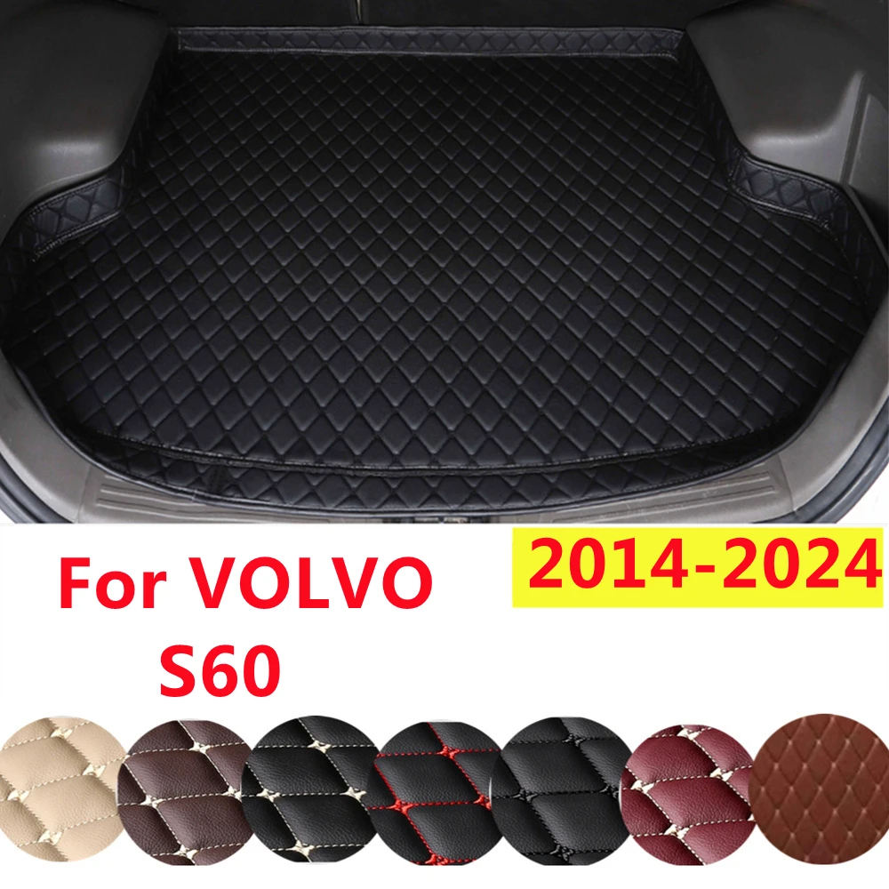 YJ High Side XPE Leder AUTO Zubehör Kofferraum Matte Custom Fit Für VOLVO S60 2024 2023 22-2014 hinten Cargo Liner Abdeckung Teppich