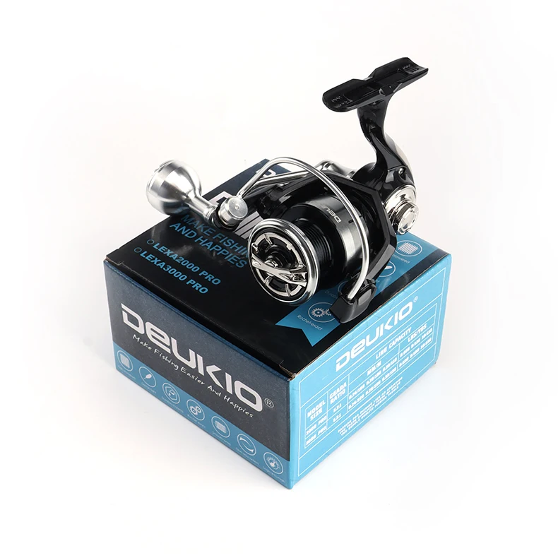 DEUKIO Spinnrolle 2000-7000 Metallspule 15KG Max. Bremskraft 5.2:1 3+1BB Wasserdicht Salzwasser Weitwurf CNC-Griff – Detail 19