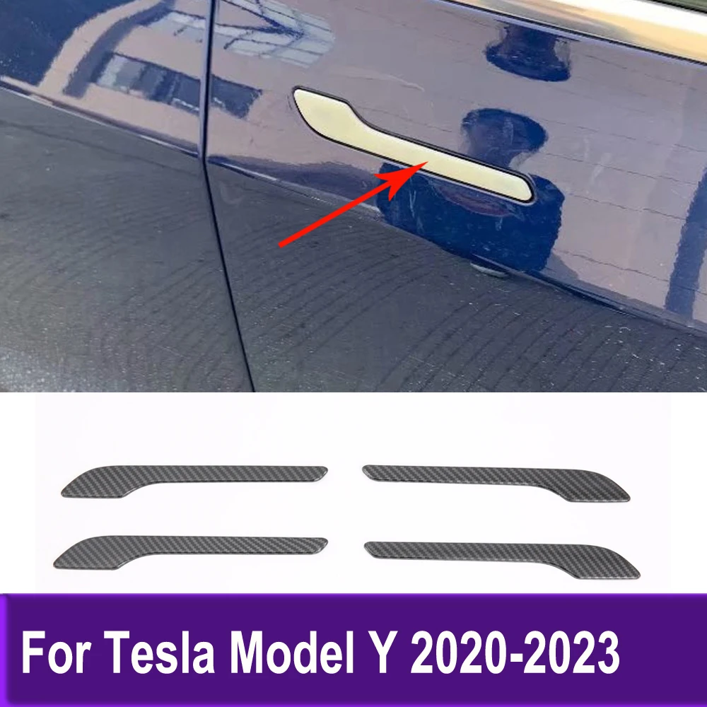 For Tesla Model Y 2020-2023 For Tesla Model 3 2018-2021 Handle Cover Trims Car-styling Car Decoration Exterior Accessories