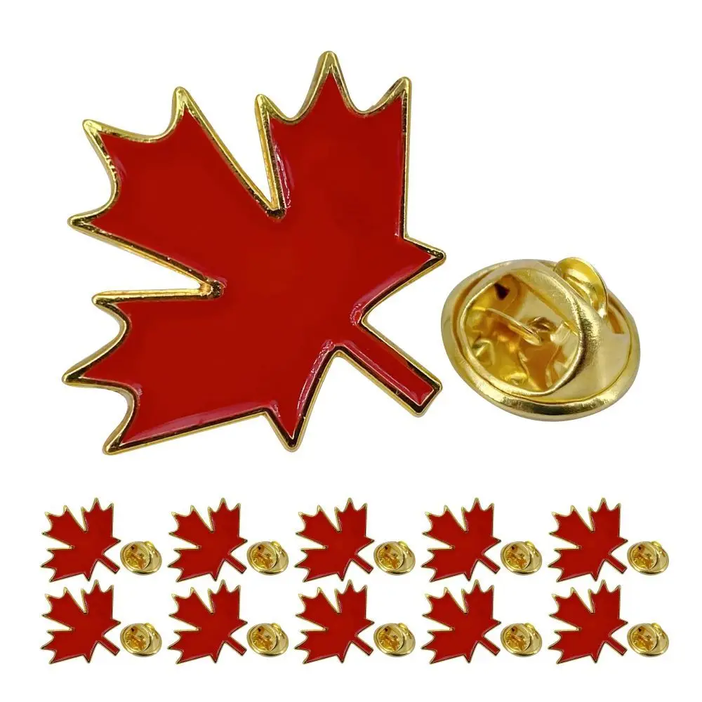 Maple Brooches Enamel Leaf Pins Lapel Badges for Fall Clothing Bag Backpack Jewelry Decors
