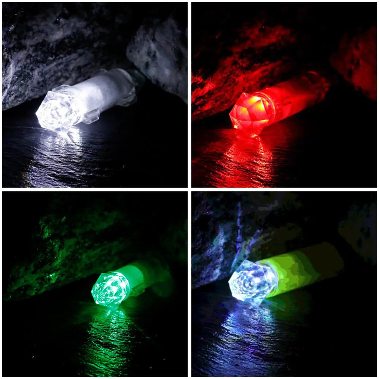 LED Deep Drop Fishing Light Submersible Waterproof Acrylic Lure Flash Attracting Lamp Strobe for Freshwater Bass Crappie