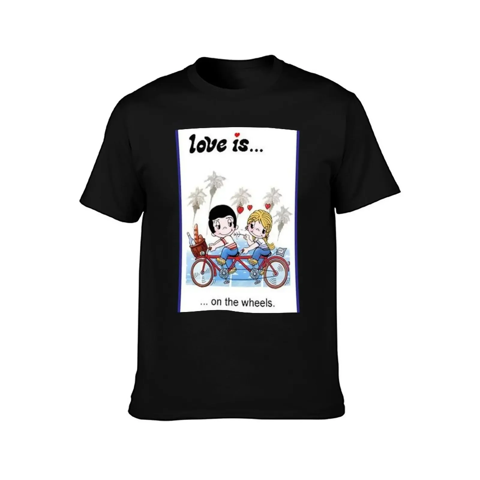 love is on wheels T-Shirt oversized graphic tee vintage men t shirts