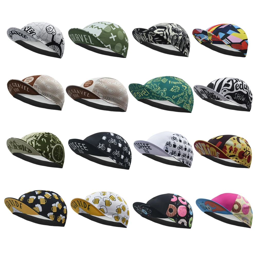 قبعة السفر الحصى مضحك للرجال والنساء ، قبعة دراجة الطريق ، أغطية الرأس المضادة للعرق الدراجة ، قبعة الدراجات