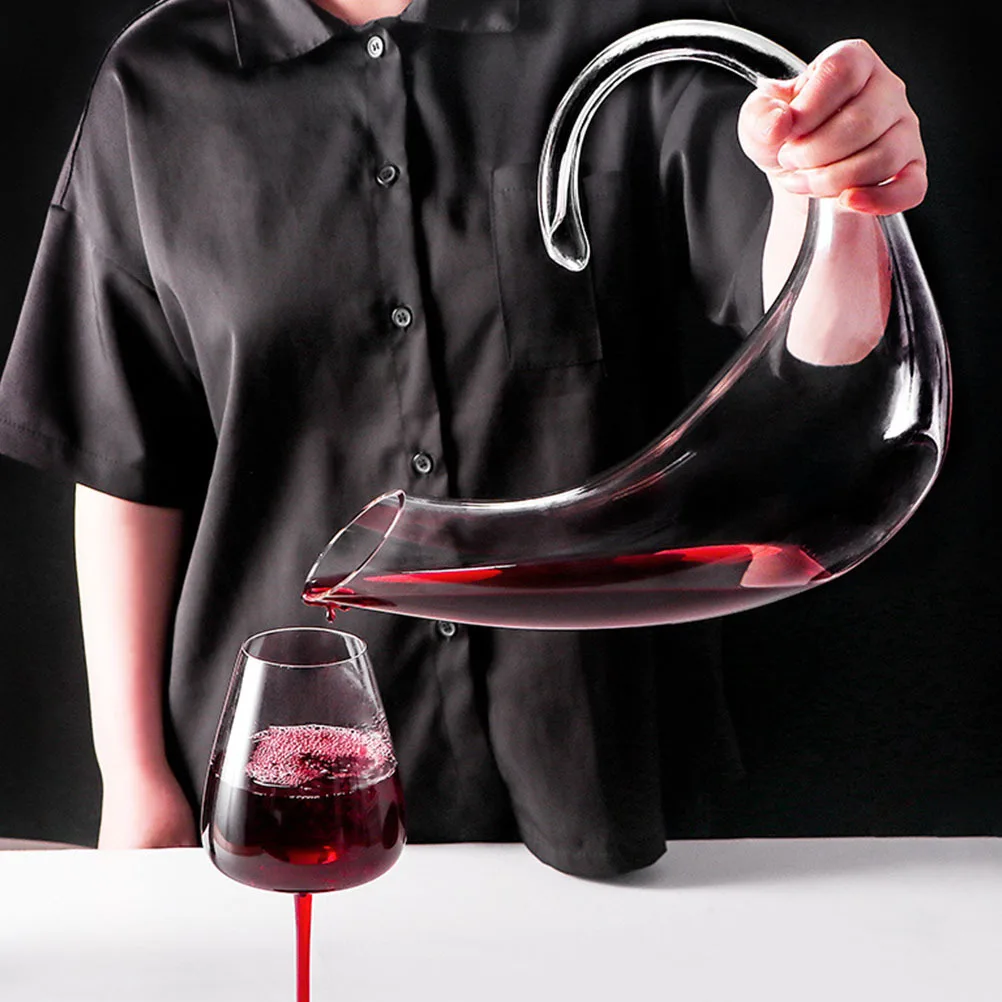 

Transparent Wine Decanter Glass Smooth Touch Wine Container Home Entertaining Liquor Divider Glass Decanter Liquor Divider