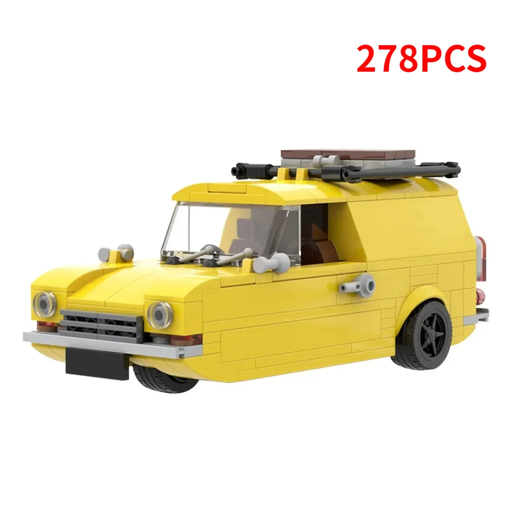 Série de velocidade clássico filme acessórios mini blocos de construção de carro amarelo MOC-39626 apenas tolos e cavalos regal veículo modelo brinquedo