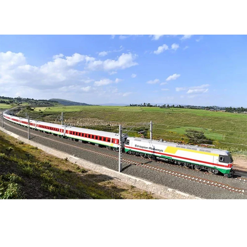 

Diecast HO Scale 1/87 YZ25G Addis Ababa–Djibouti Railway Passenger Carriage Train Model Adult Collection Static Display Boy Toys