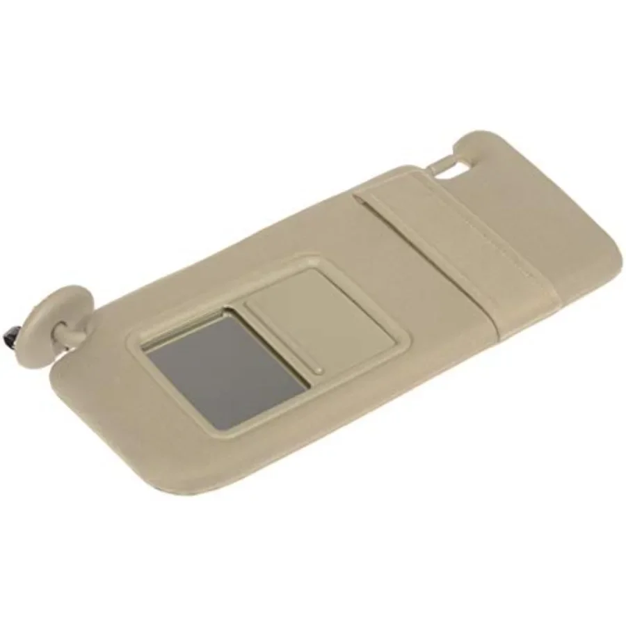 

Driver Side Sun Visor for Toyota vehicles, ABS plastic, Beige, foldable with dual mirror and slide-on extension