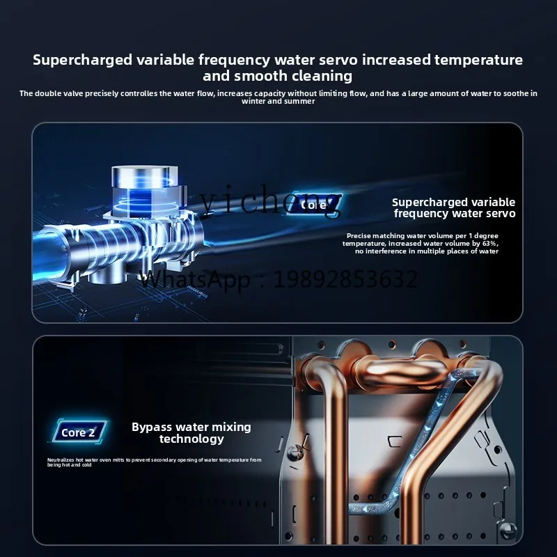 1 سخان مياه يعمل بالغاز غاز طبيعي كفاءة طاقة من الدرجة الأولى درجة حرارة ثابتة 16 لتر معزز E5 منزلي ER3 #4