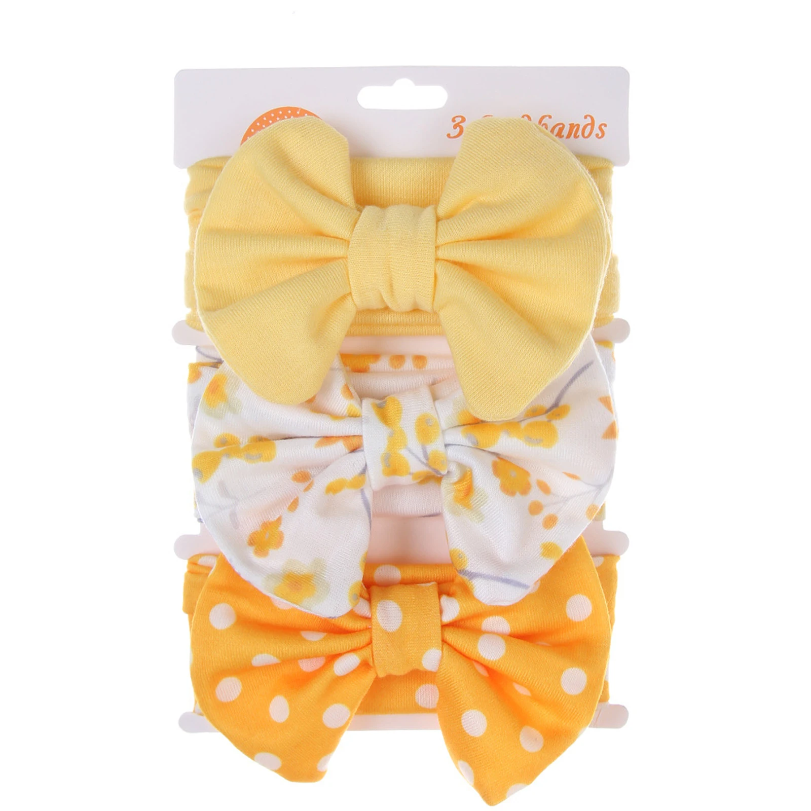 0-3Years Baby Girls Bows Headbands 3 Pack Soft Cute Hair Bands for Newborn Toddlers Hair Accessories Photography Props