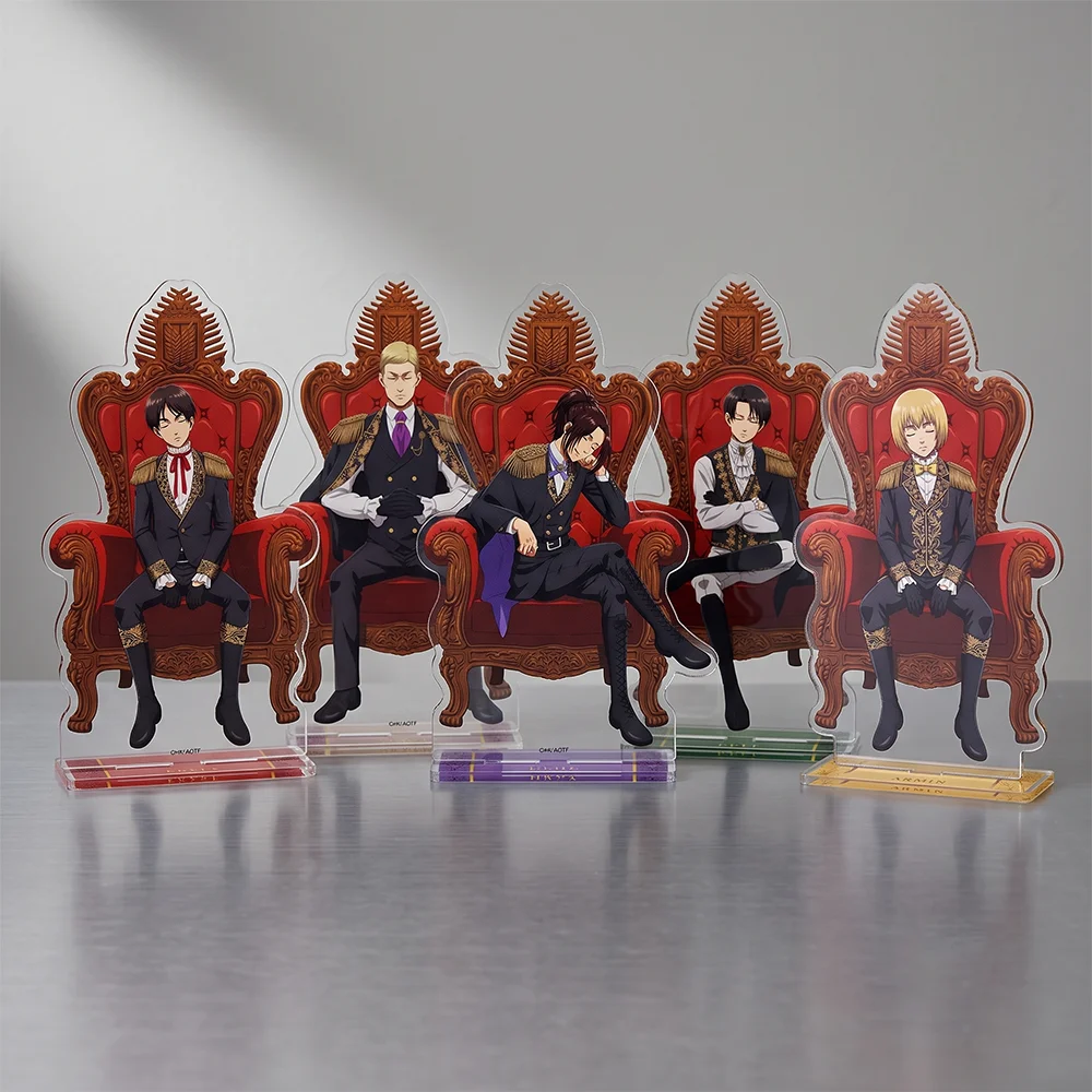 Attack on Titan Eren Levi Hans Erwin   Dreaming Throne 10&15CM Double Sided Acrylic Stand Keychain 2026 New Anime Stand