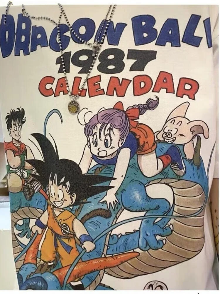 2026 Summer Dragon Ball 1987 Kid Goku Shenron Print T-shirt, Retro
