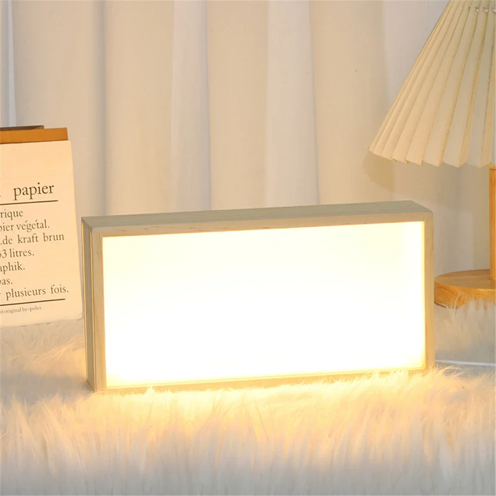 Blank Photo Frame with LED Light DIY By Yourself Can Put Photo Dolls Ornaments Etc Home Office Decoration Creative Birthday Gift