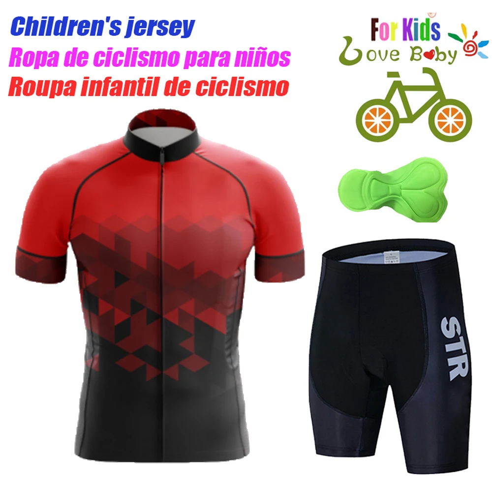 2022 Kids Cycling Clothing Summer Kids Jersey Set Biking Suit Short Sleeve Clothes MTB Children\'s Cycling Wear