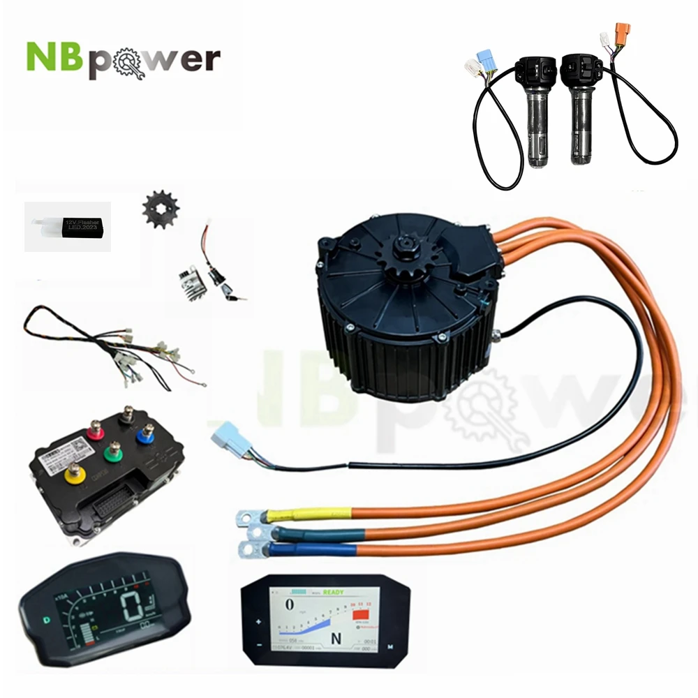 QSMotor 50H 10000W QS165 Mid drive PMSM Motor kit For Electric Moped Dirt Bike with Fardriver ND72850/721200 controller