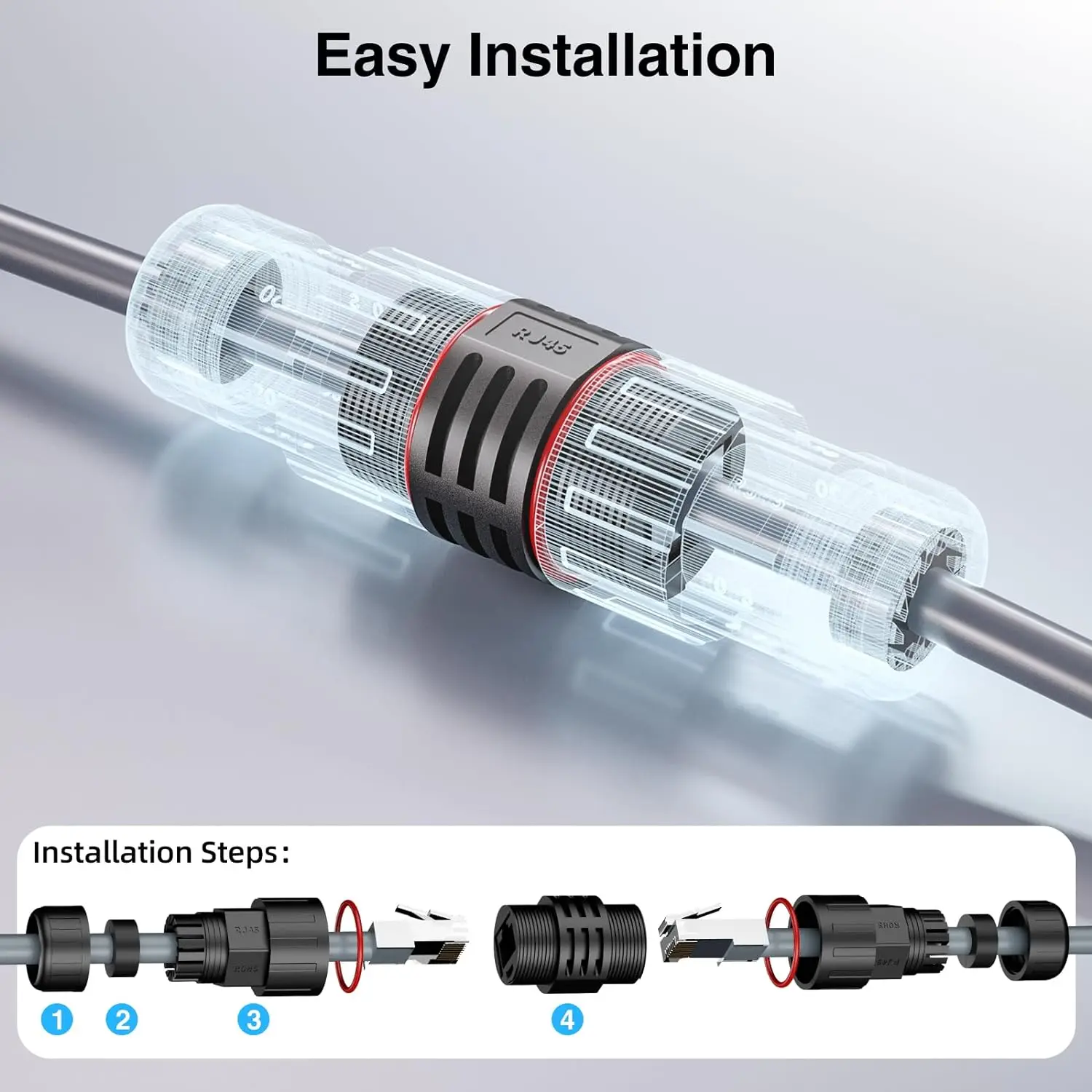 for Starlink Satellite Gen 2 SPX to RJ45 Adapter Connector 24AWG Ethernet Extender Adapter to RJ45 Dish Router for Starlink V2