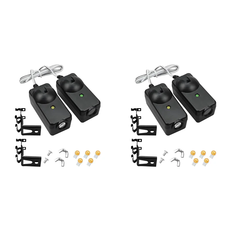 4Pcs Garage Door Opener Safety Sensor Eyes Fit For Liftmaster Sears Chamberlain With Brackets-PZZW