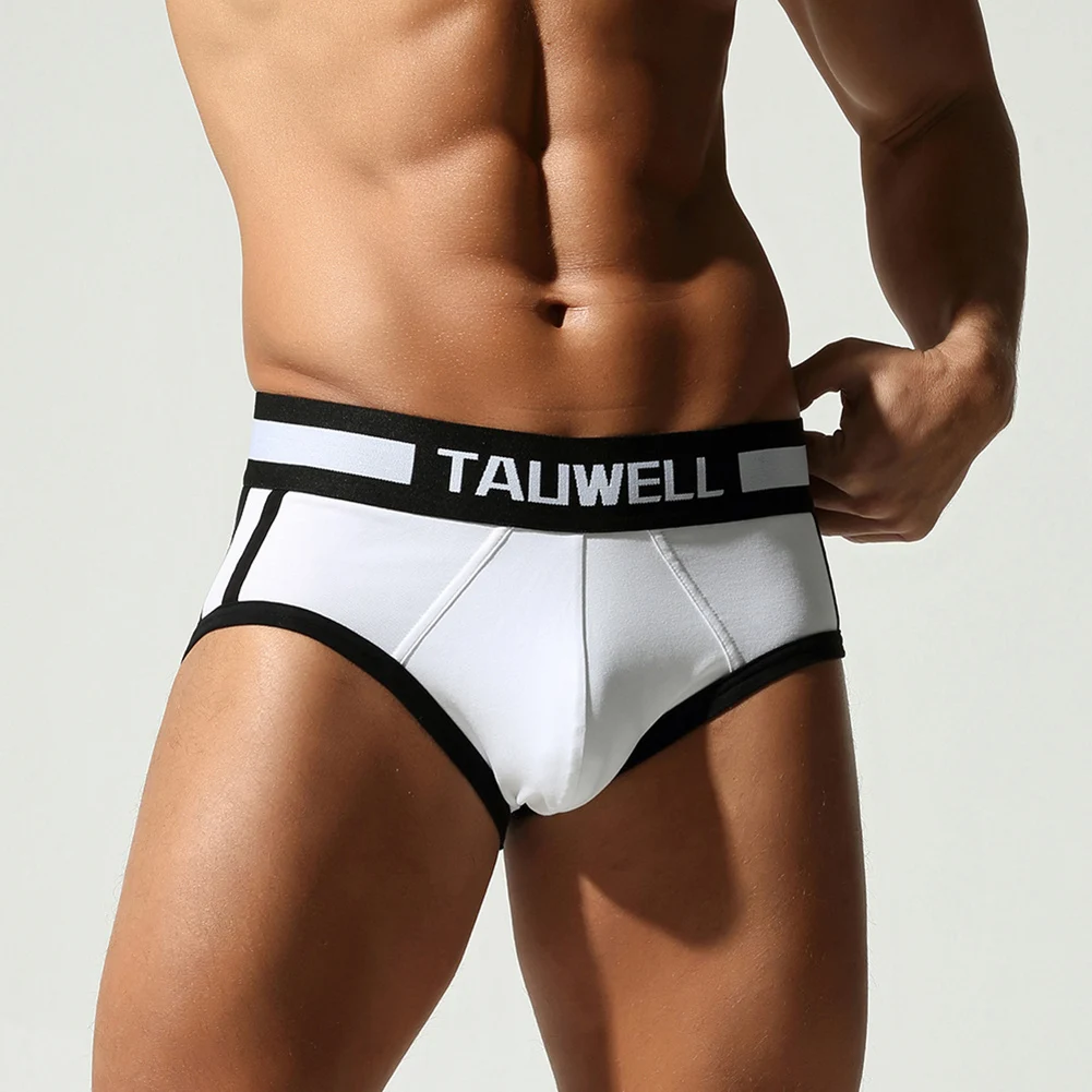 Men Cotton Color Blocking Brief Underwear Sissy U Convex Pouch Japanese Thongs Splicing Sports Panties Lingeries Sexy Hot Pants