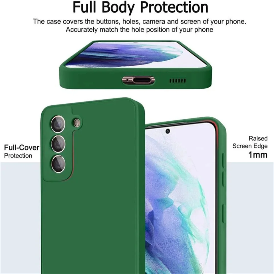 Funda de silicona líquida de lujo para Samsung S25 S24 Galaxy S20 S21 S22 S23 FE Plus Note10 20 A52 A31 A41 A71 A51 A72 A70 A50 5