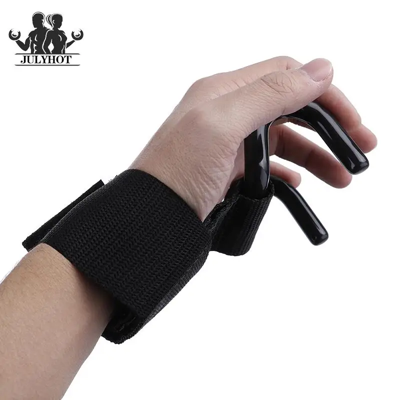 1pc Wrist Support Weight Lifting Strap Adjustable Strong Hook Grips Straps For Weight Lifting Strength Training Gym Fitness