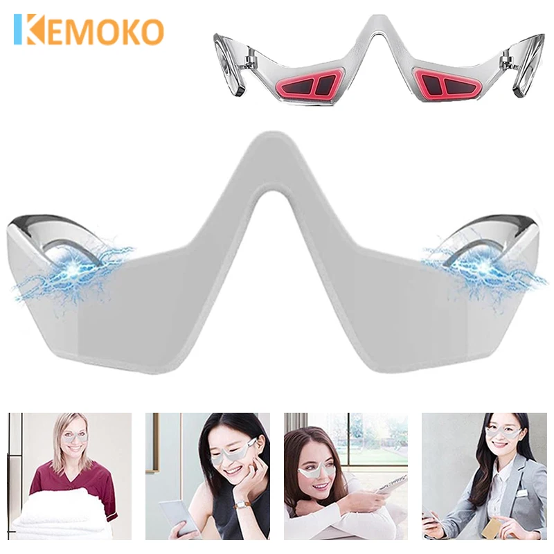 

Eye Massager EMS Relax Massager Red light Fatigue Relief Lighten Dark Circles Smooth Anti-eye Wrinkles Eye Fine Line Eye Beauty