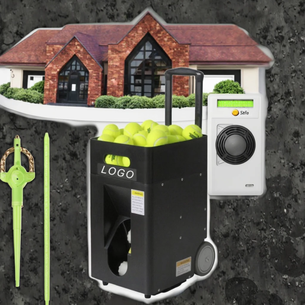 Portable Fashion Tennis Serve Machine With Remote Control Application For Indoor And Outdoor Training Includes Ball Set