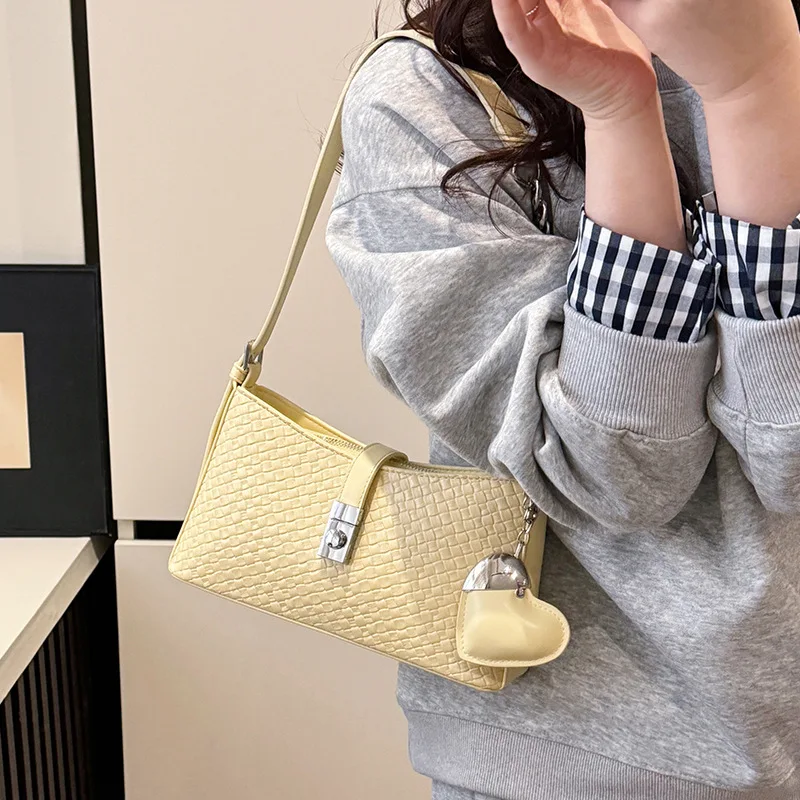 

Шикарная квадратная сумка 2025 года, роскошная женская сумка подмышки, мини-сумка через плечо, текстурированная сумка «день-ночь», универсальная сумка-слинг