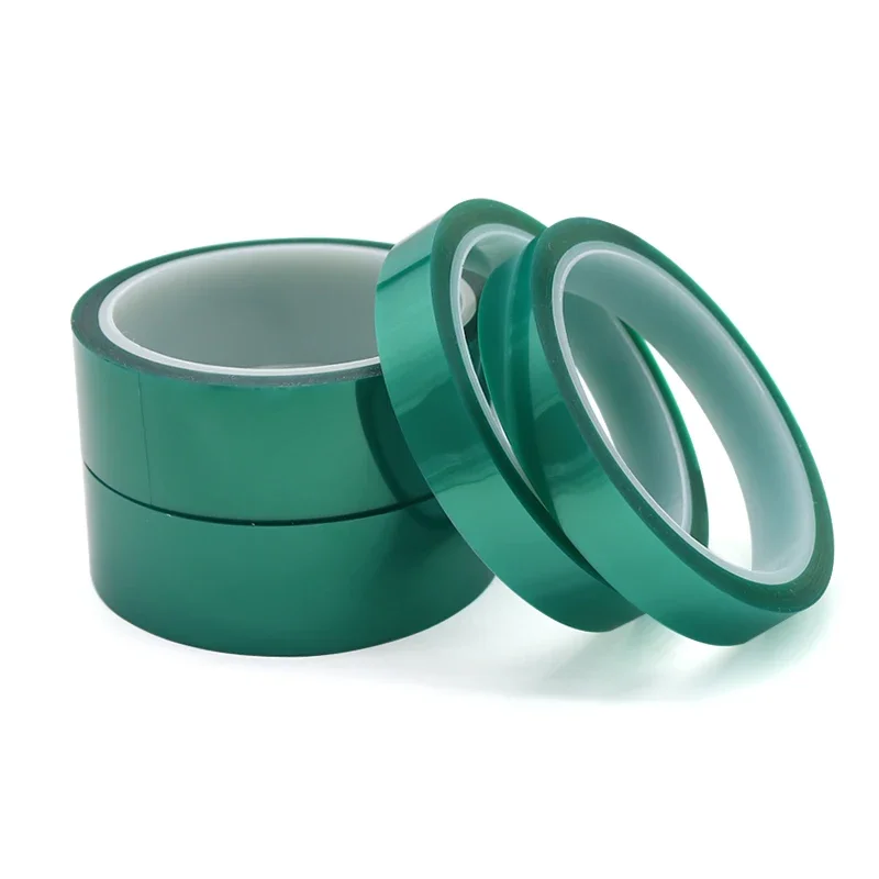 Green PET Film Tape 5 10 15 20 30 40 50mm High Temperature Heat Resistant PCB Solder SMT Plating Shield Insulation Protection