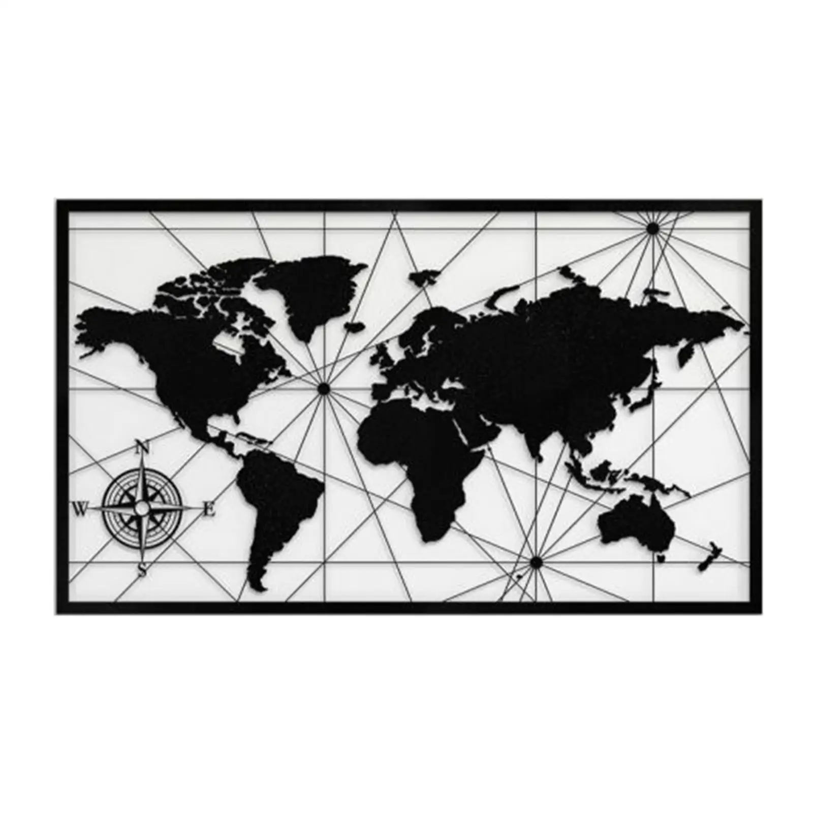 World Map Metal Wall ArtWall Decor, Living Room, Bedroom, Kitchen, Bathroom Interior Outdoor Decoration, wall Hanging