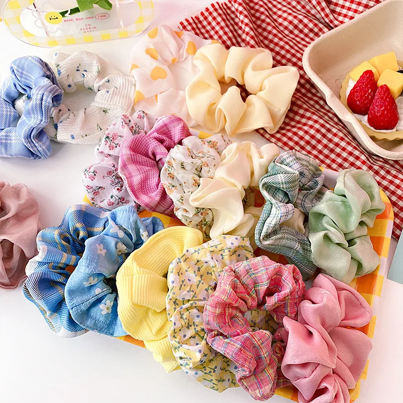 10Pcs/Lot Hair Accessories Girls Cute Head Large Items Elastic Hair Bands Cartoon Flower Headband Sweet Suits Children Headdress