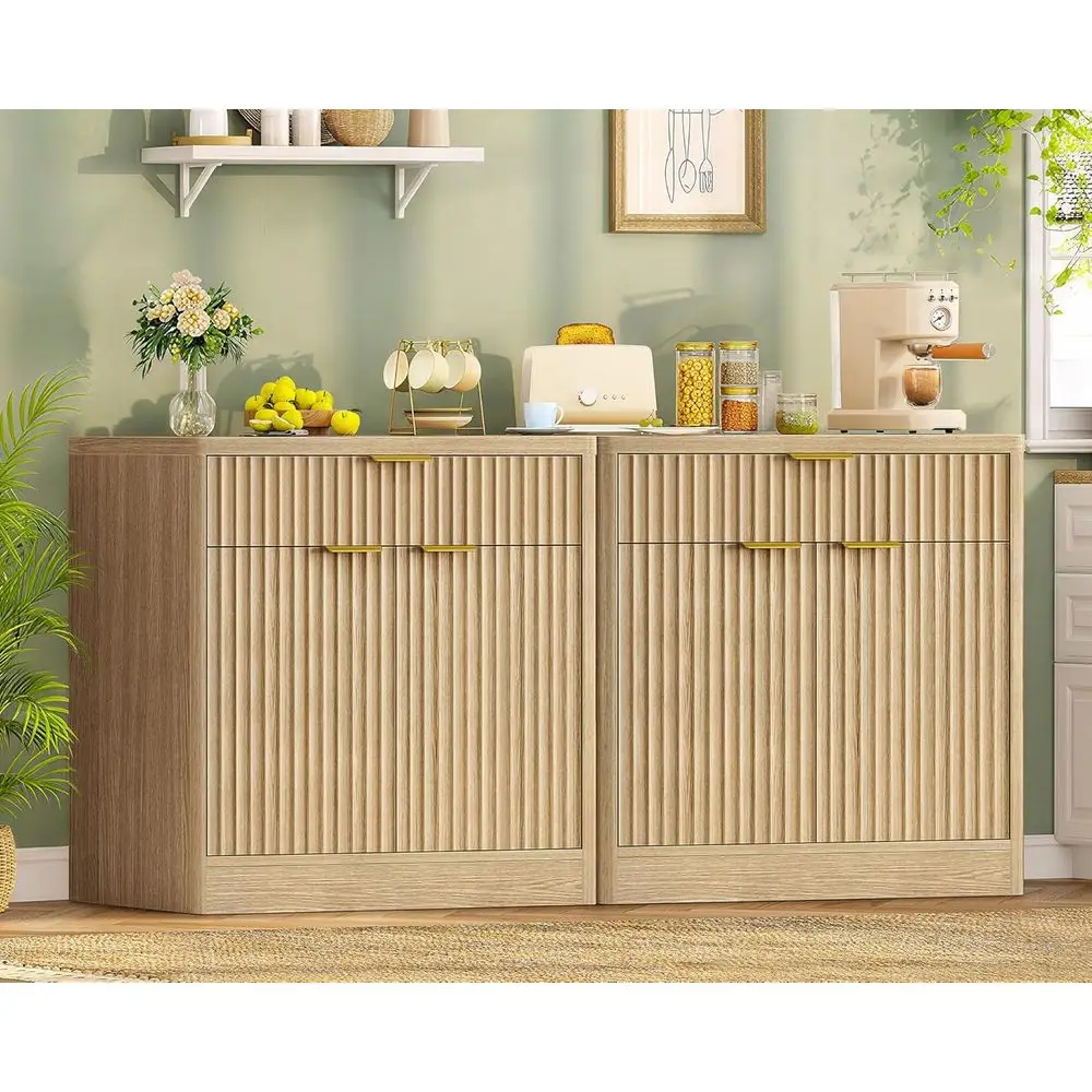

63" luted Buet Sideboard Cabinet with Storage, Buet Table Coee Bar Wine Bar Storage Cabinet with Adjustable Shel or Living Room,