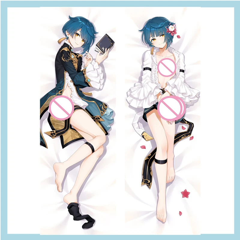 

Anime Game Lumine Kamisato Ayato Eula Xingqiu Digital Print Long Strip Comfortable Soft Pillowcase Presents