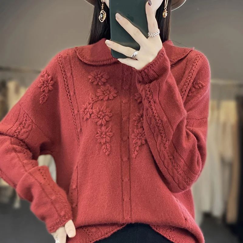 Sweet Style Sweaters , 100% Cashmere and Wool Knit Pullovers, Autumn and Winter Clothing, Free Shipping, NJ01, 2023, Hot Sales