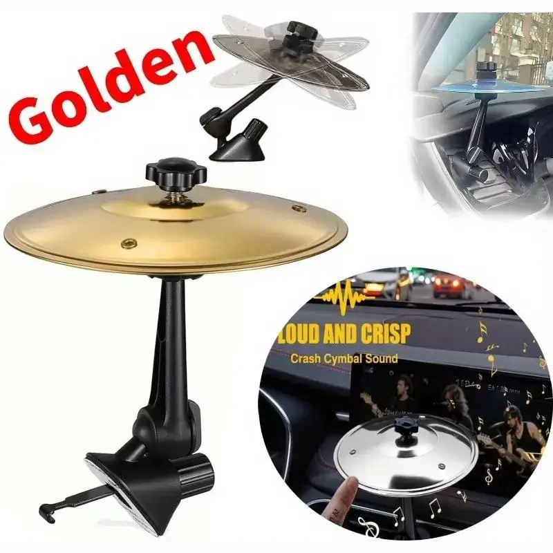 1PC Car Crash Cymbal Air Vent Mini Drum Car Hand-Shooting Cymbals Car Drum Cymbal Air Vent Musical Instrument for Car Interior