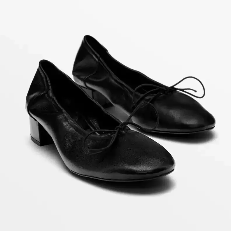 Women's Leather Square Toe Block Heel Pumps with Bow Detail Comfortable Mid Heel Mary Jane Shoes for Daily Wear Elegant Retro
