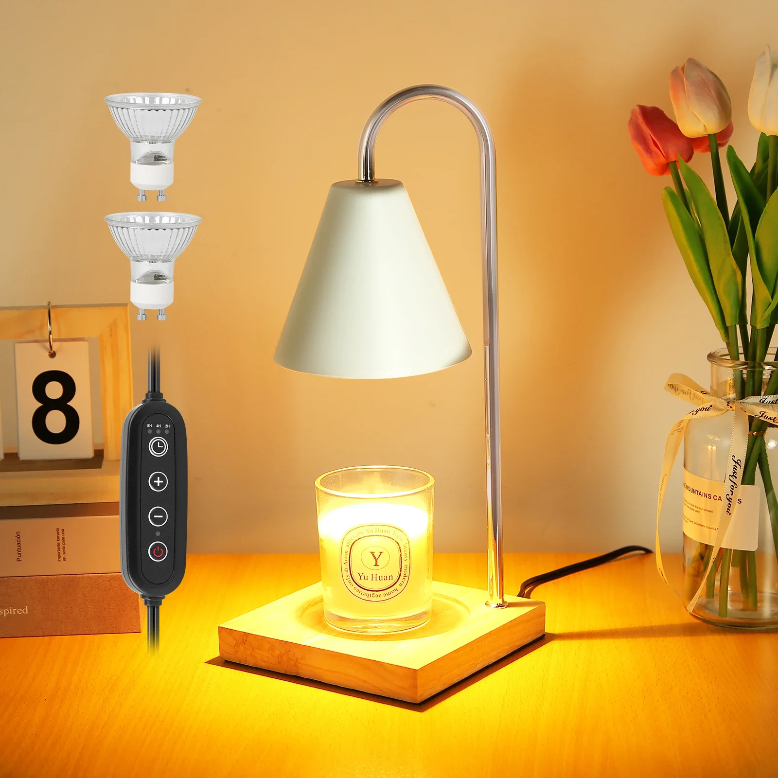 

LED Candle Warmer Dimming Led Light Aromatherapy Table Lamps Timed Bedside Lamp For Bedroom Home Decor Desk Lighting