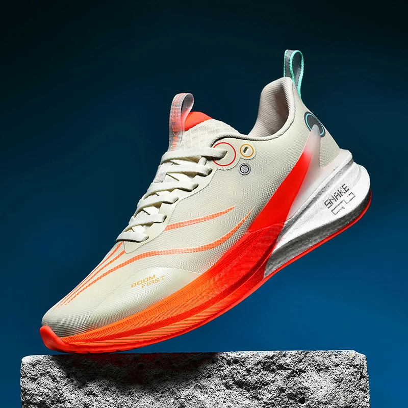 

Running Shoes Women Durable Thick-soled Breathable Anti-slip Casual Men Shoes Lightweight Carbon Plate Lace-up Sports Shoes Men