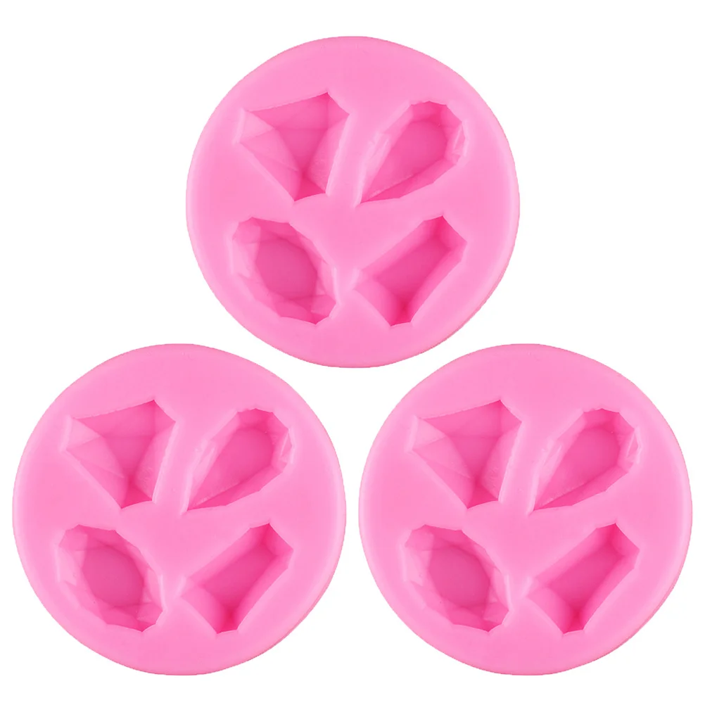 

3Pcs Gems Silicone Mold High-Quality DIY Cake Mould for Baking Unique Food Heat-Resistant Cold-Resistant Practical