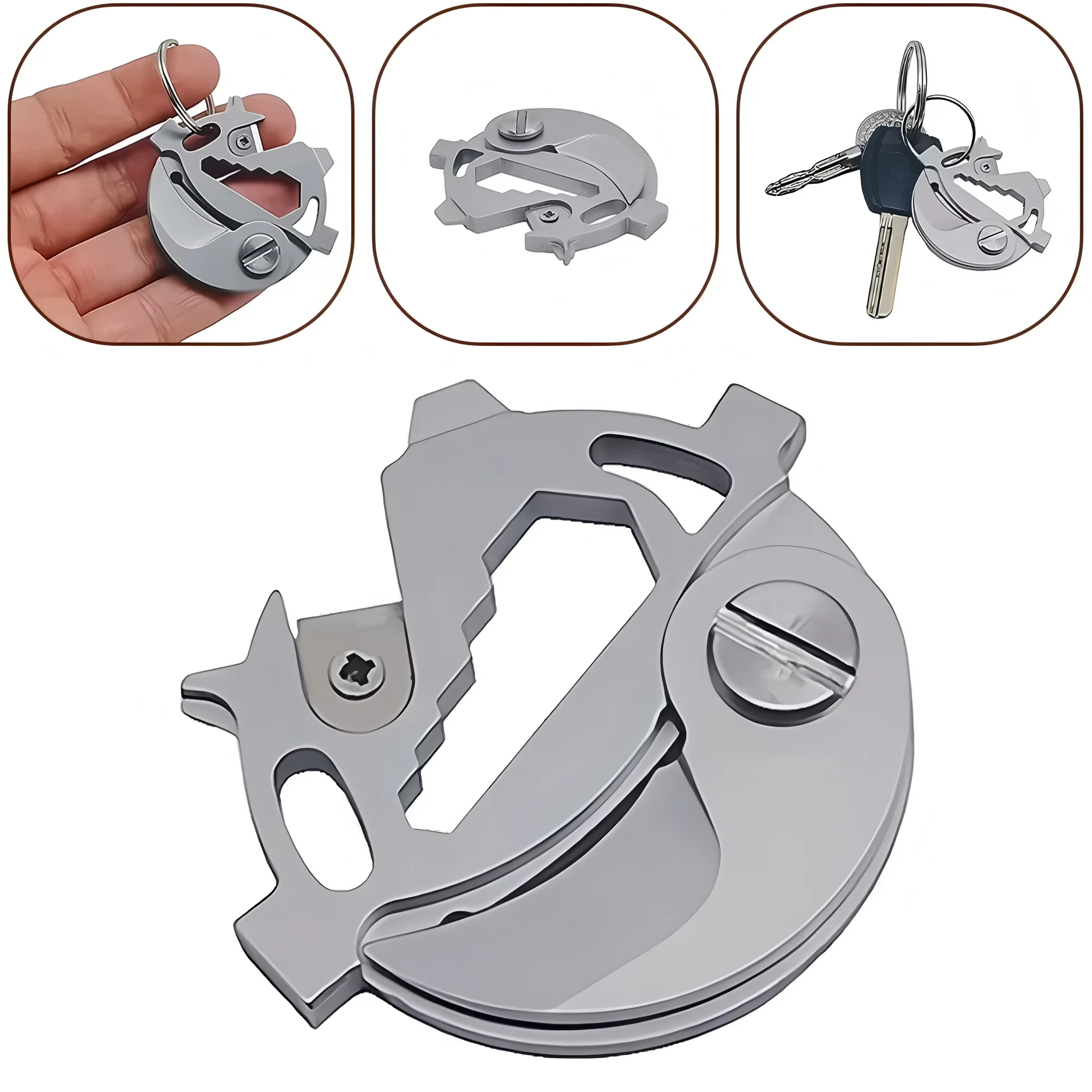 سكين صغير قابل للطي المنزلية فتح سكين المفاتيح في الهواء الطلق سكينة سرفايفل انفصال اكسبرس المفاتيح أداة تخييم في الهواء الطلق #4