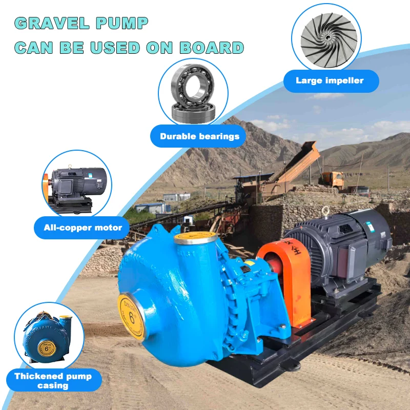 Centrifugal 6 Inch Sand Dredging Motor River Sand Dredger 4 Inch Mud Pump Mini High Pressure Dredger River Sand Suction Machine