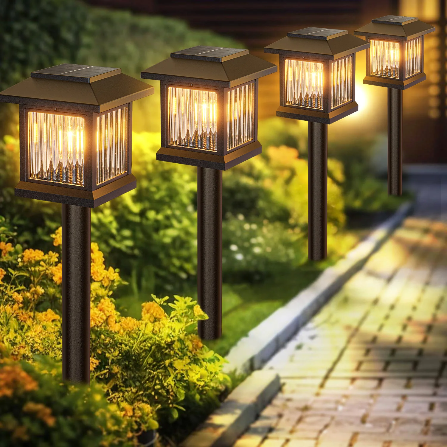 

2/6-Pack Solar Outdoor Lights, Auto On/Off Solar Garden & Street Lights for Lawn, Patio, Driveway - Perfect Gifts