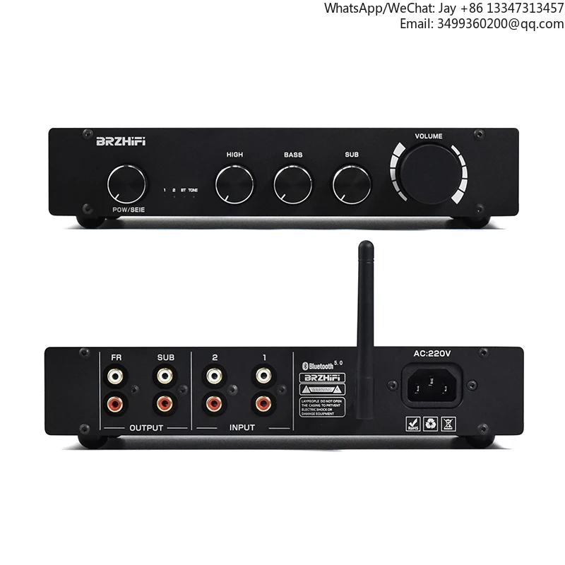 

L1B Class A BT5.0 Preamplifier 2.1 Power Amplifier Board 2.1 Channel Aluminum Chassis Power Amplifier high fidelity household