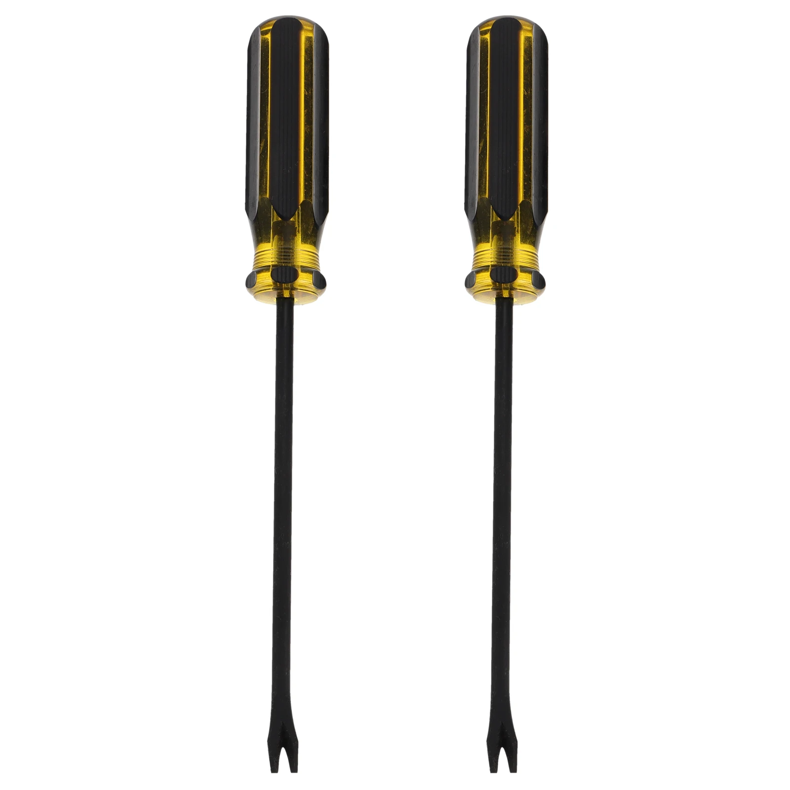 

2 pcs V-bend Nail Pullers Alloy Steel Tools Black Color Ergonomic Handle Screw Removal Long Term Use Anti-scratch
