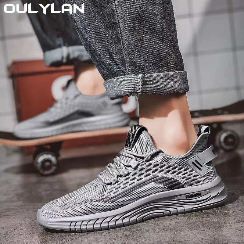 Mesh Outdoor Sports Running Shoes Fashion Sneakers Lightweight Men Casual Shoes Breathable Male Footwear Lace Up Walking Shoe