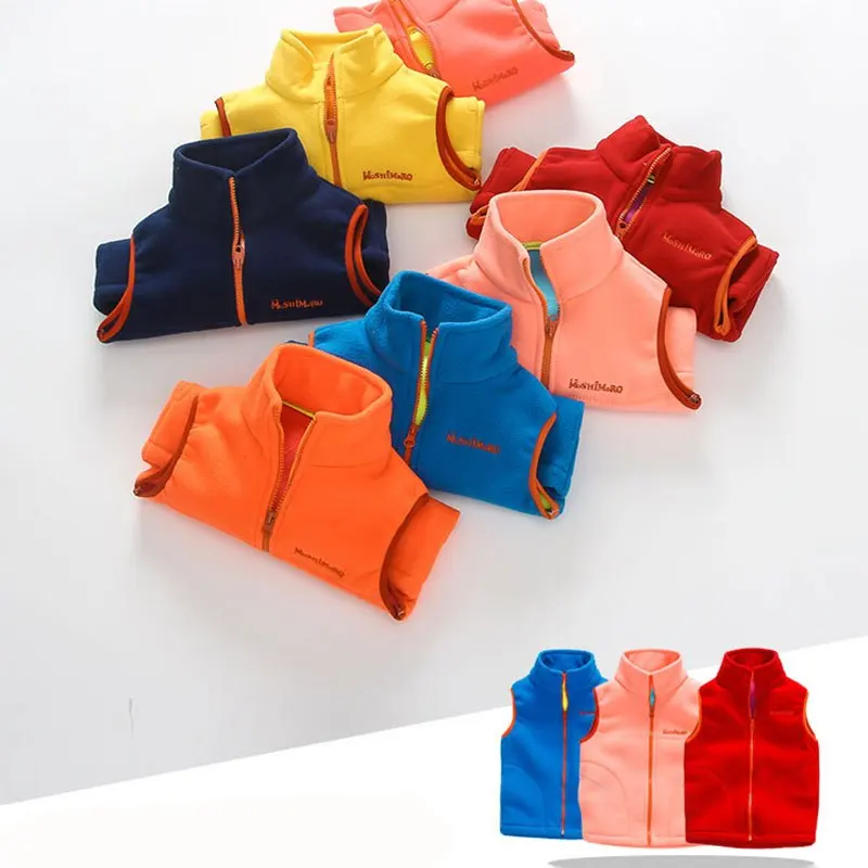 Children Vest Kids Outerwear Waistcoats Sleeveless Jackets Children's Vest for Boy Girl Polar Fleece Baby Kids Vest Warm Winter